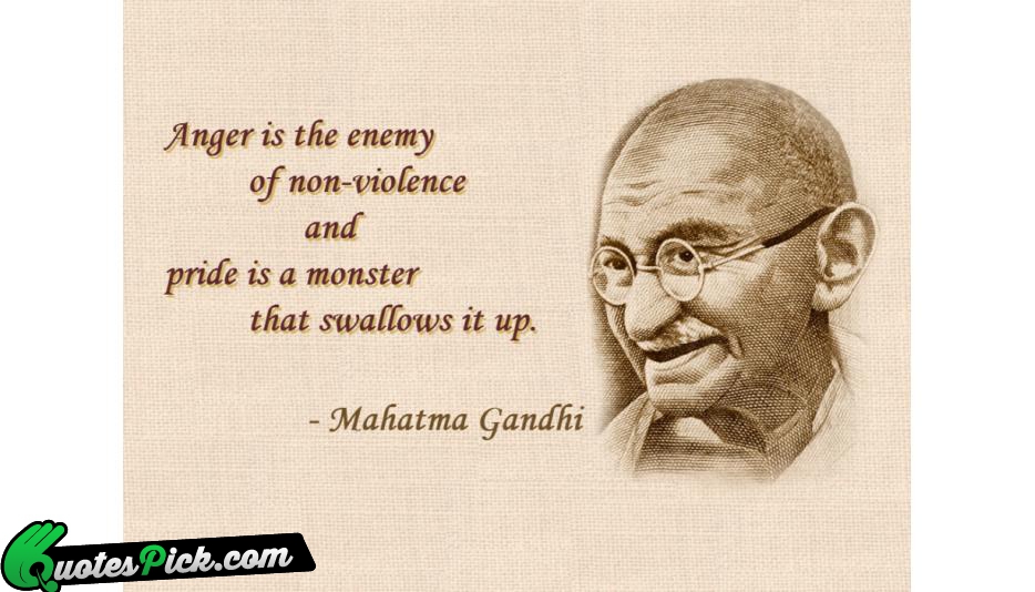 Anger Is The Enemy 
Of Non Violence Quote by Mahatma Gandhi